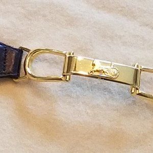 CELINE - Vintage black leather Horse Carriage belt
